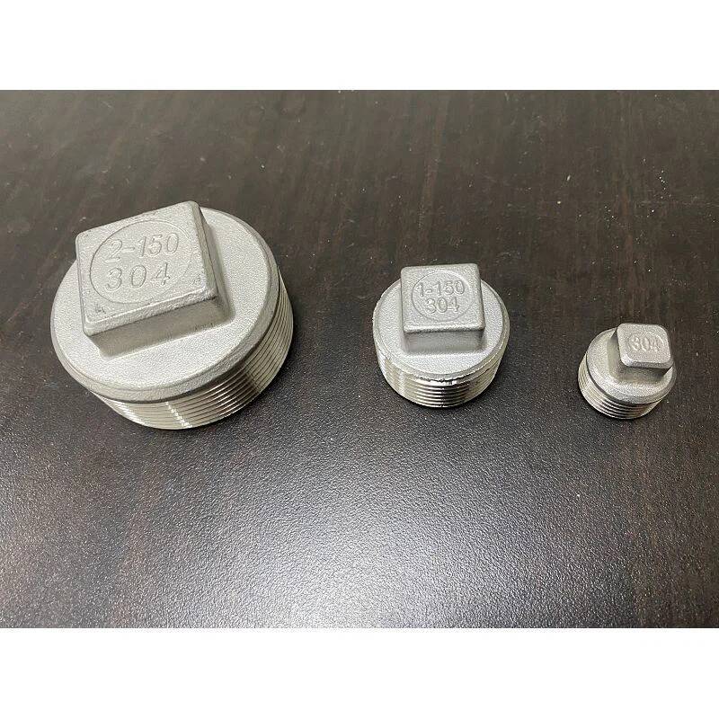 Tappo quadrato filettato in acciaio inox
